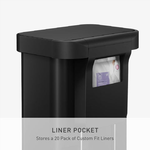 simplehuman liner pocket dispensing Code M liners for convenient on-the-spot refills