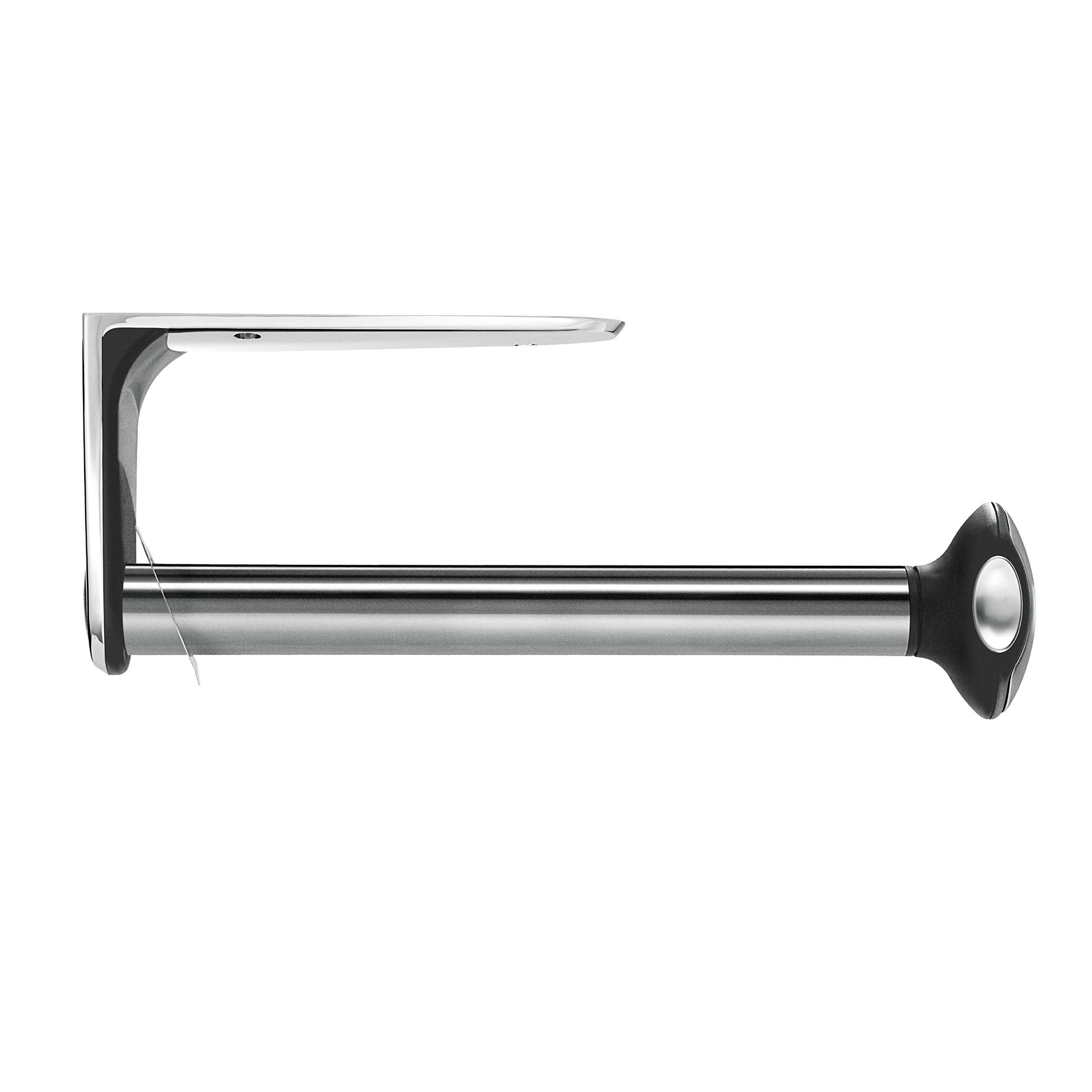 simplehuman quick-release knob removed for fast roll replacement and convenience