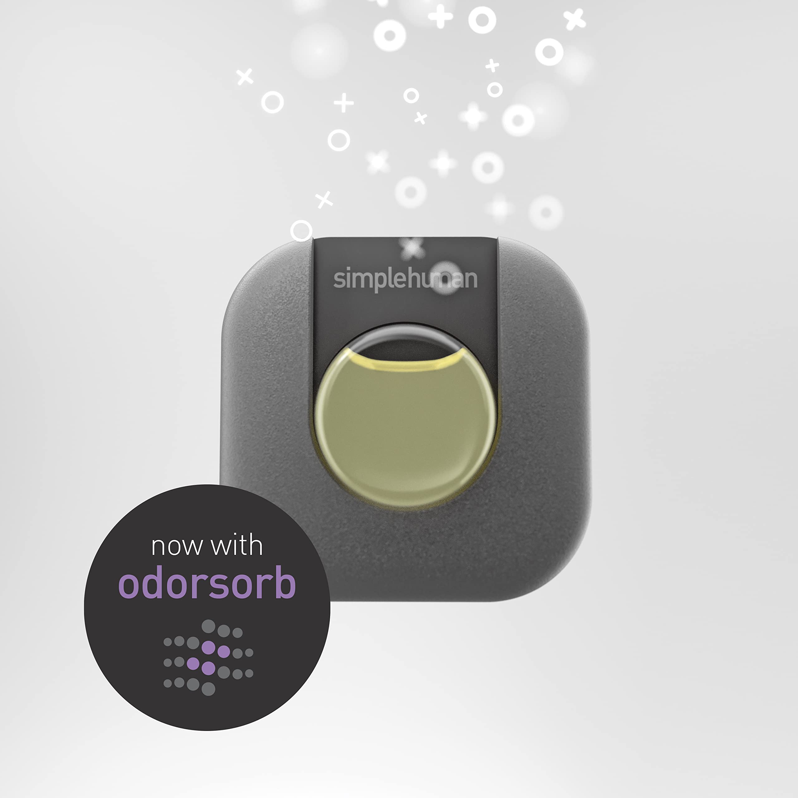 simplehuman scale comparison beside common items clarifying narrow footprint