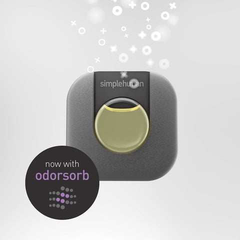 simplehuman scale comparison beside common items clarifying narrow footprint