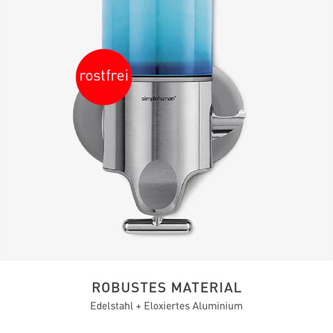 simplehuman side profile showing dual 15 fl oz chambers for ample capacity benefit