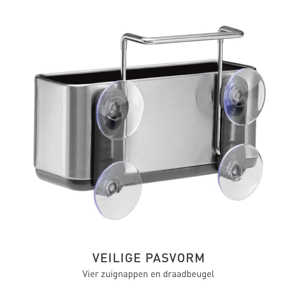 simplehuman suction cup underside showing strong grip and slip‑resistant benefit