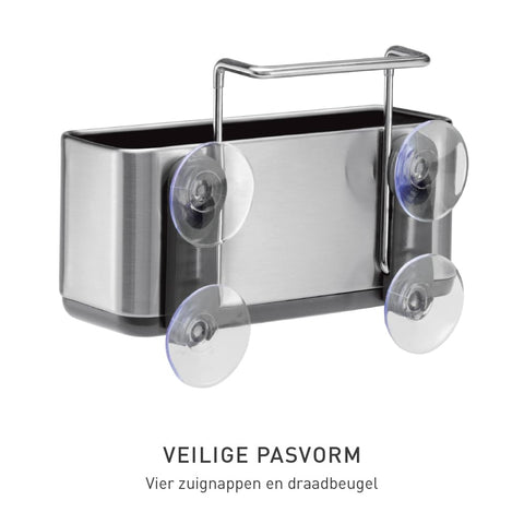 simplehuman suction cup underside showing strong grip and slip‑resistant benefit