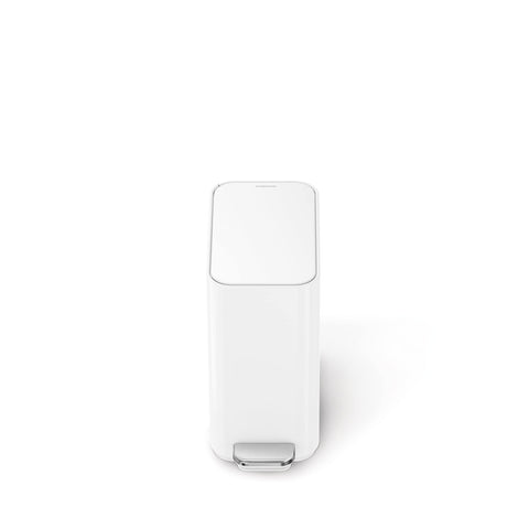 simplehuman liner pocket open with Code B liners visible for fast, no-mess bag changes