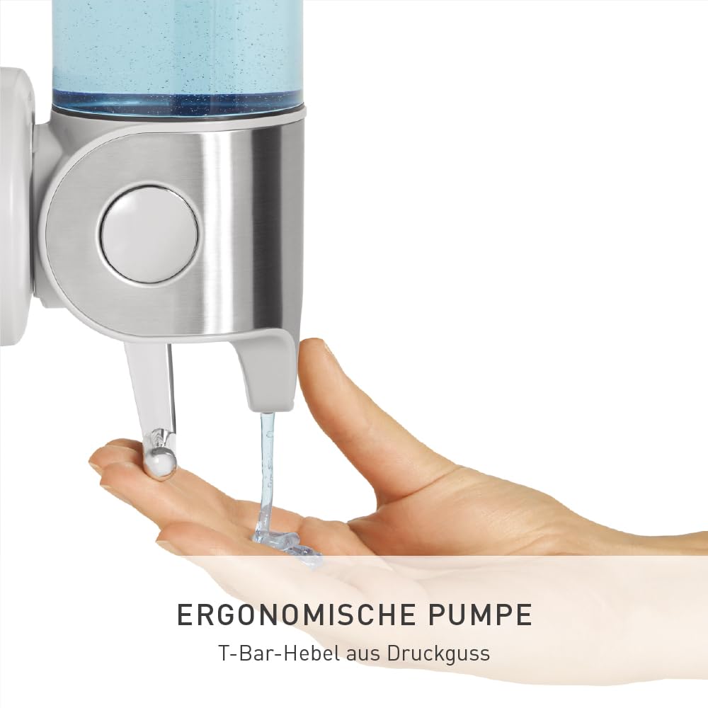 simplehuman top view wide refill opening for fast, spill-free soap refills
