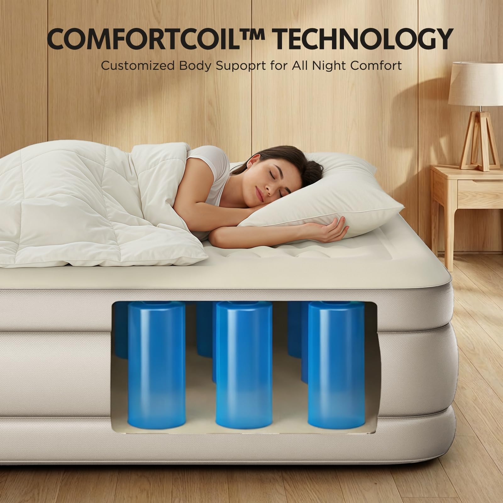 Simpli Comfy Sure-Grip stability base close-up preventing mattress sliding