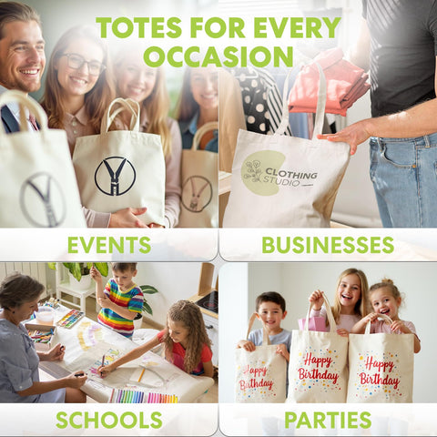 SIMPLI-MAGIC blank tote ready for sublimation showing ideal DIY surface
