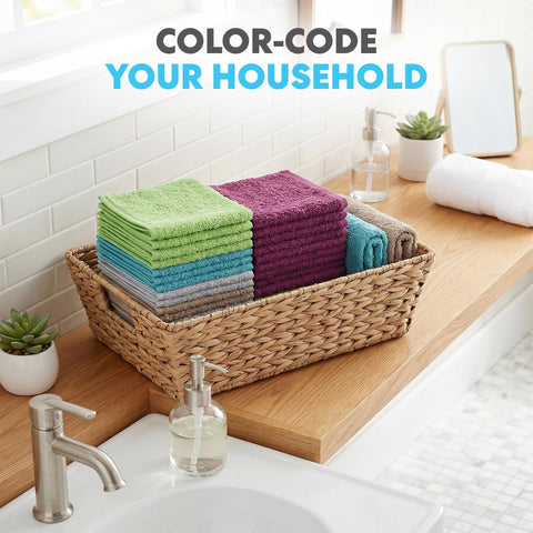 SIMPLI-MAGIC folded color array illustrating five hues for easy organization