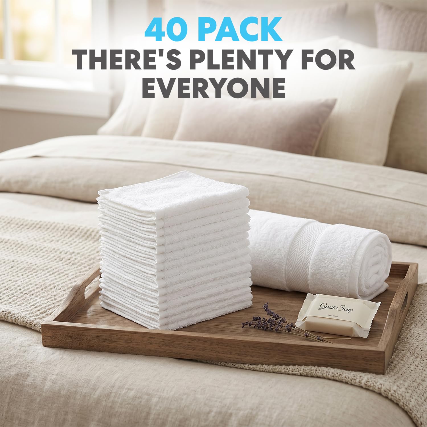 SIMPLI-MAGIC washcloths placed in a bathroom setting for practical everyday use