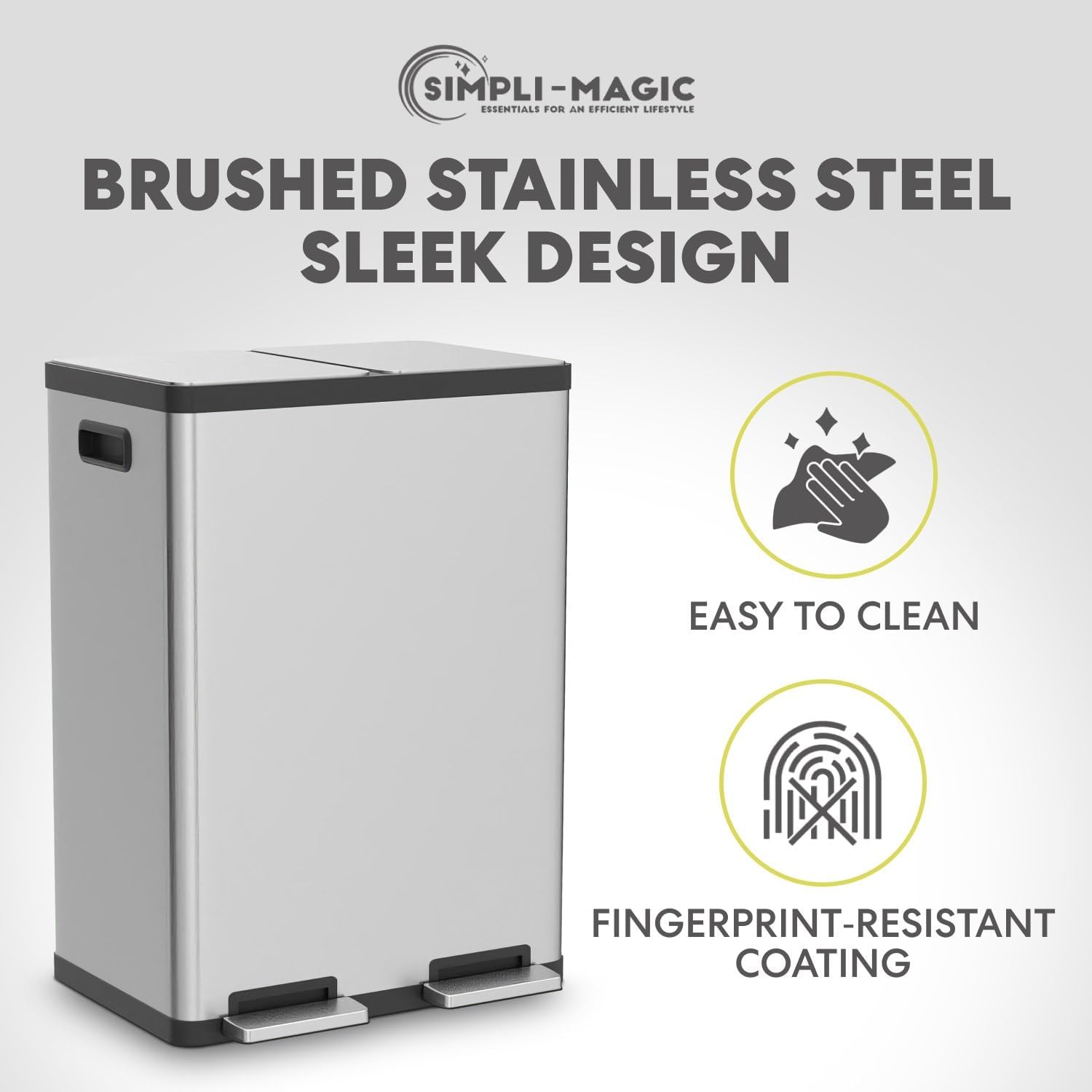 SIMPLI-MAGIC in kitchen setting showing organized waste and recycling