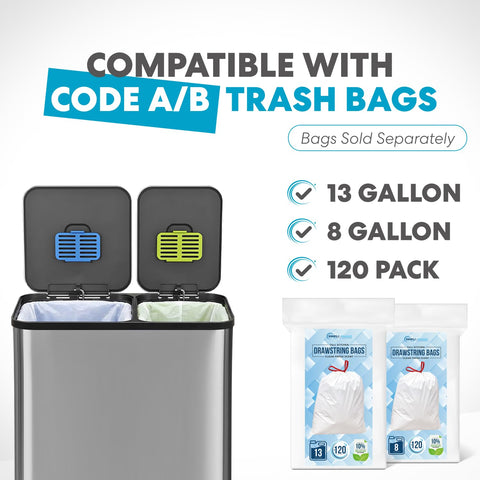 SIMPLI-MAGIC open lid showing dual buckets for easy sorting benefit