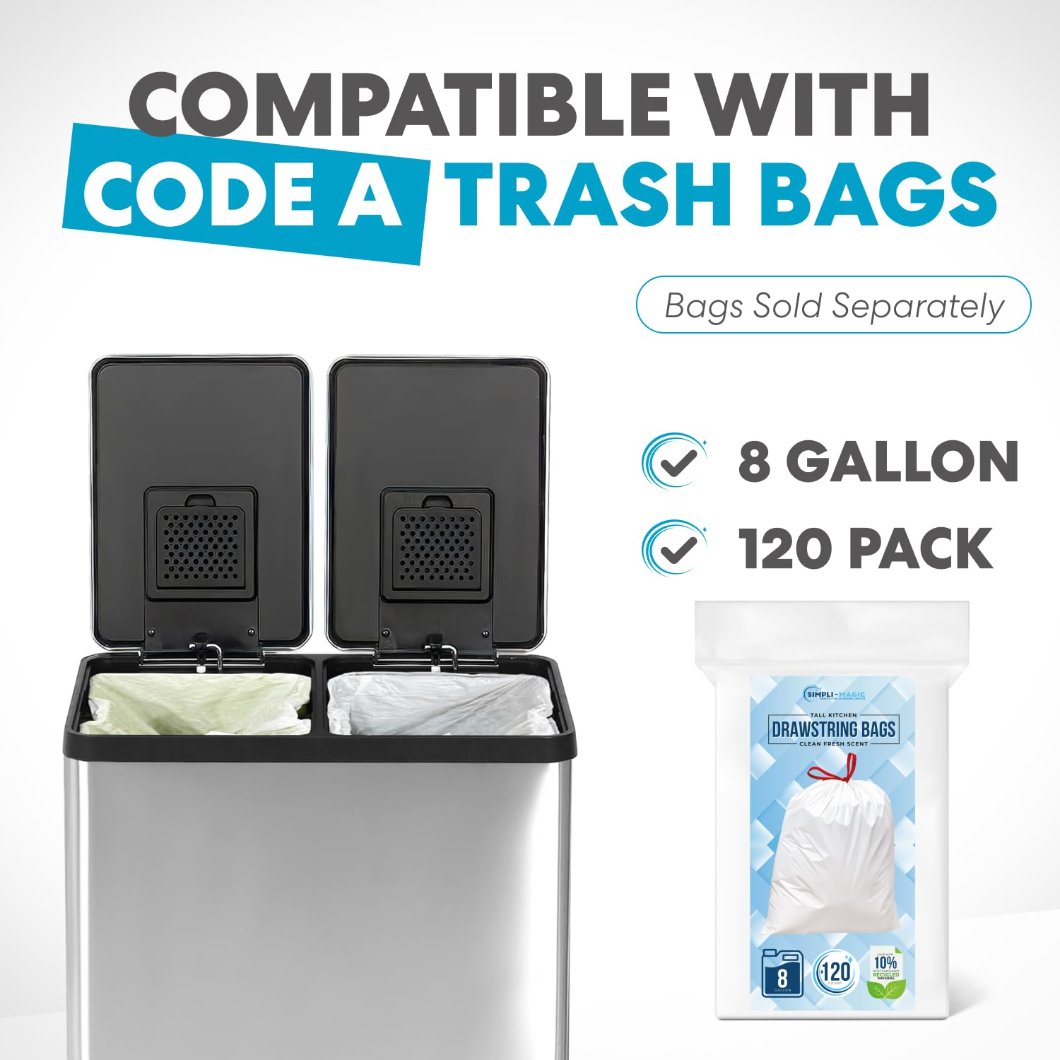 SIMPLI-MAGIC open lids showing quick access and hands-free convenience
