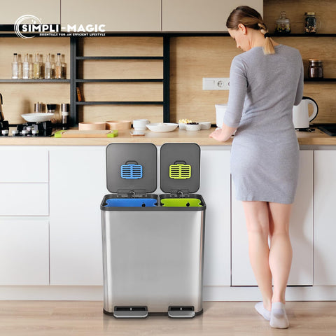 SIMPLI-MAGIC scale comparison next to cabinet shows compact footprint benefit
