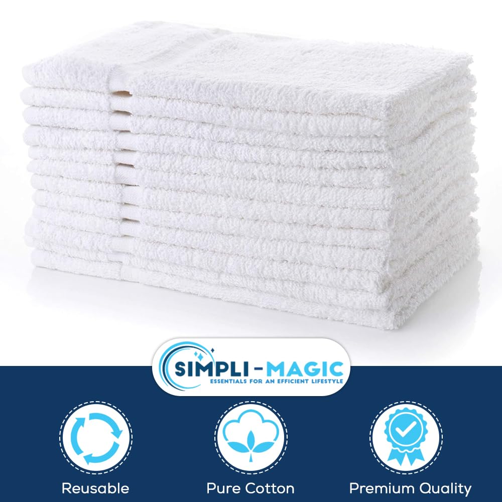 SIMPLI-MAGIC cotton texture closeup highlighting plush loops and absorbency