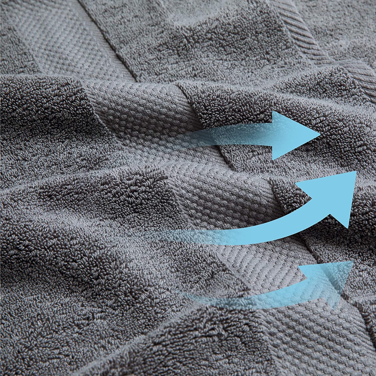SIMPLI-MAGIC towel edge and label detail shows durable construction