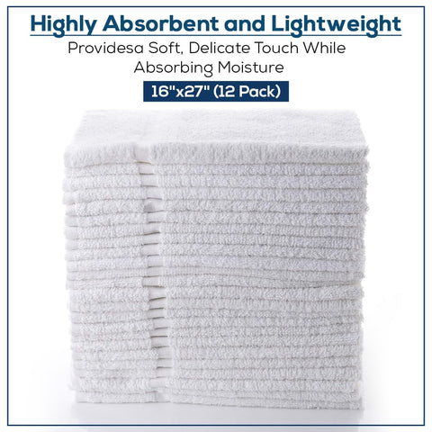 SIMPLI-MAGIC towel flat lay displaying full 16x27 size and clean white look