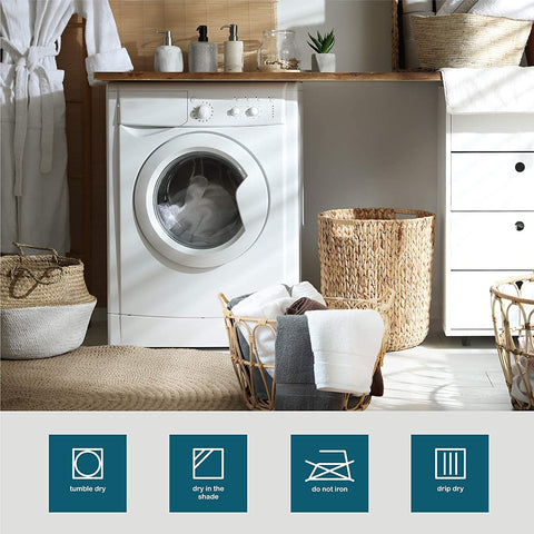 SIMPLI-MAGIC towel in washer shows easy-care machine washable benefit
