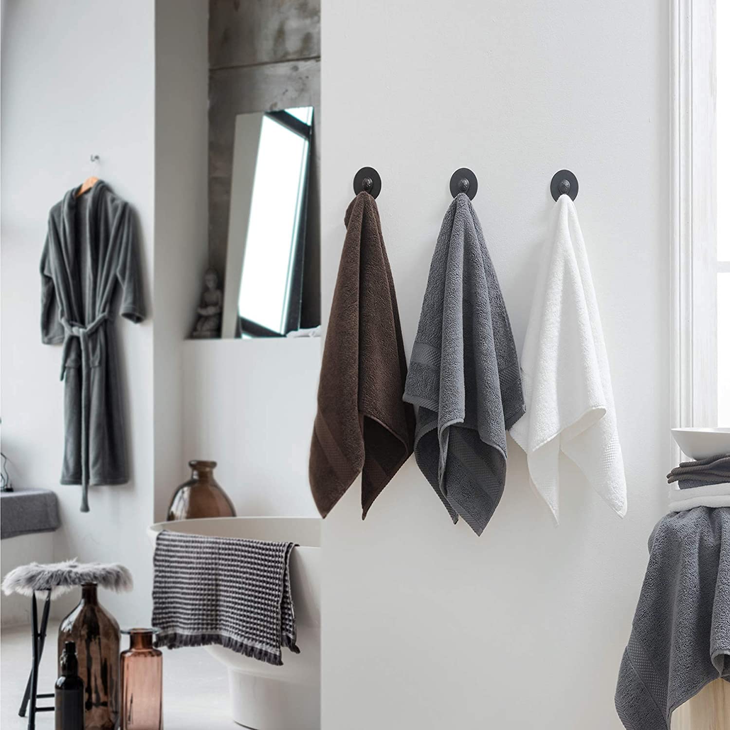 SIMPLI-MAGIC towels styled in dorm room shows space-saving practicality