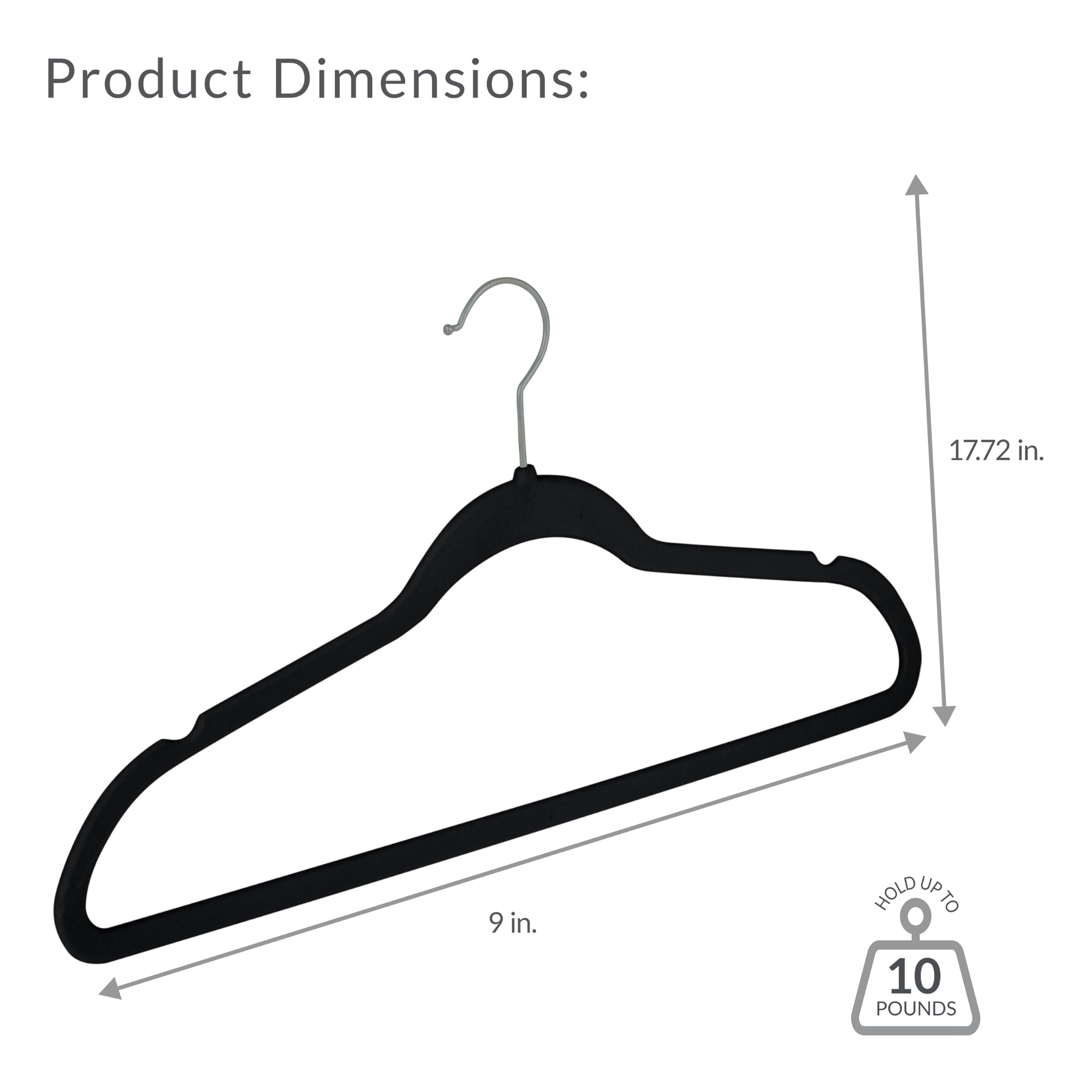 Simplify metallic hook detail on hanger for smooth hanging and easy rotation on rods