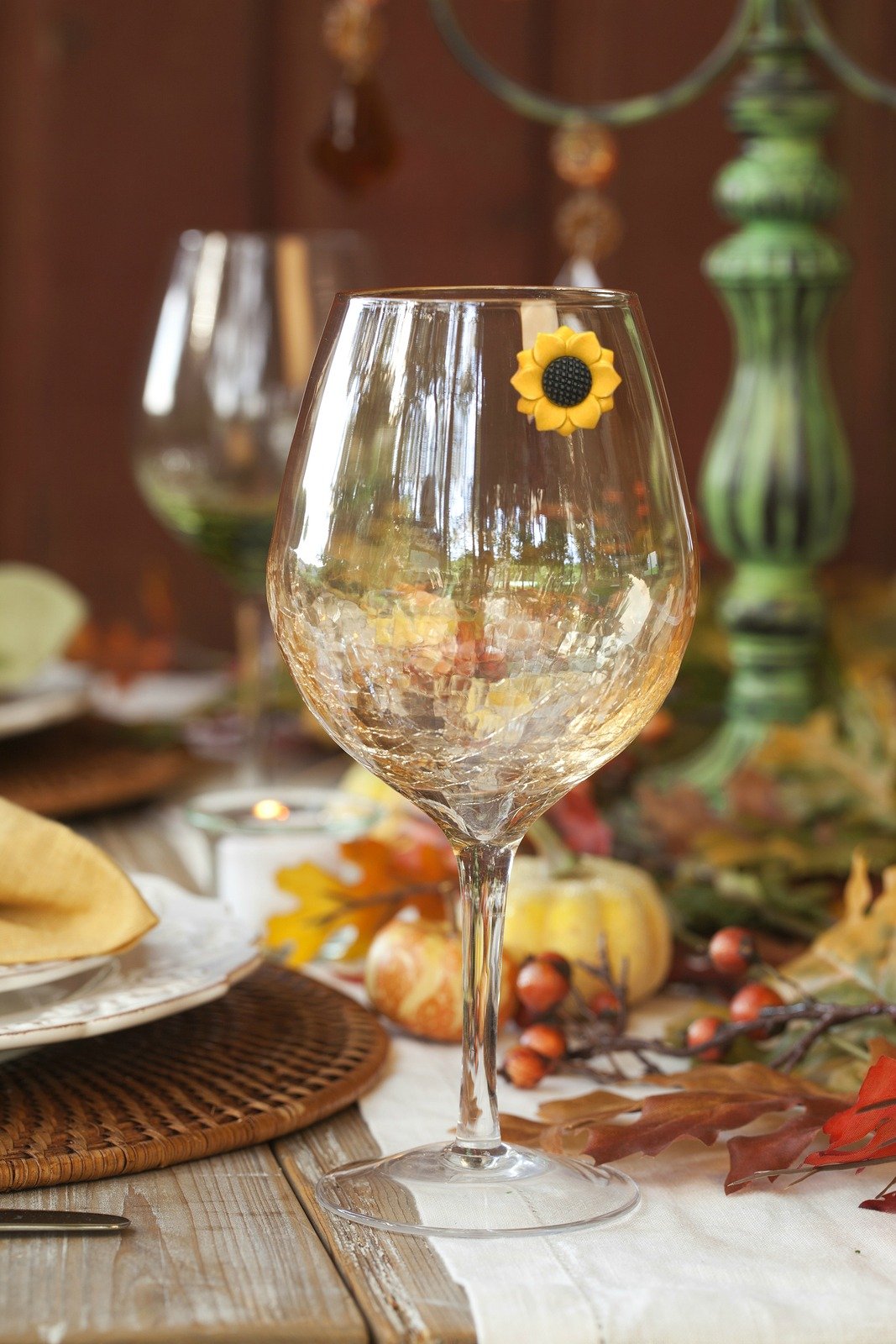 Simply Charmed charms attached to stemless wine glasses keeping drinks identifiable
