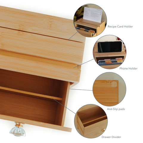 Simply Daisy underside view showing anti-slip pads for stable countertop use