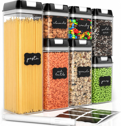 Simply Gourmet front view of seven-piece set shows neat storage benefit