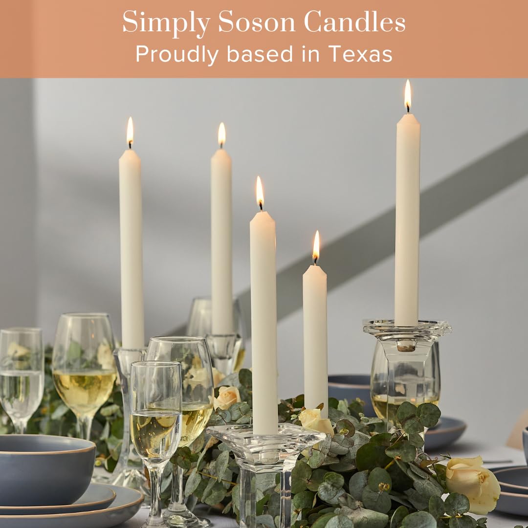 Simply Soson candle beside a ruler demonstrating 7-inch length scale