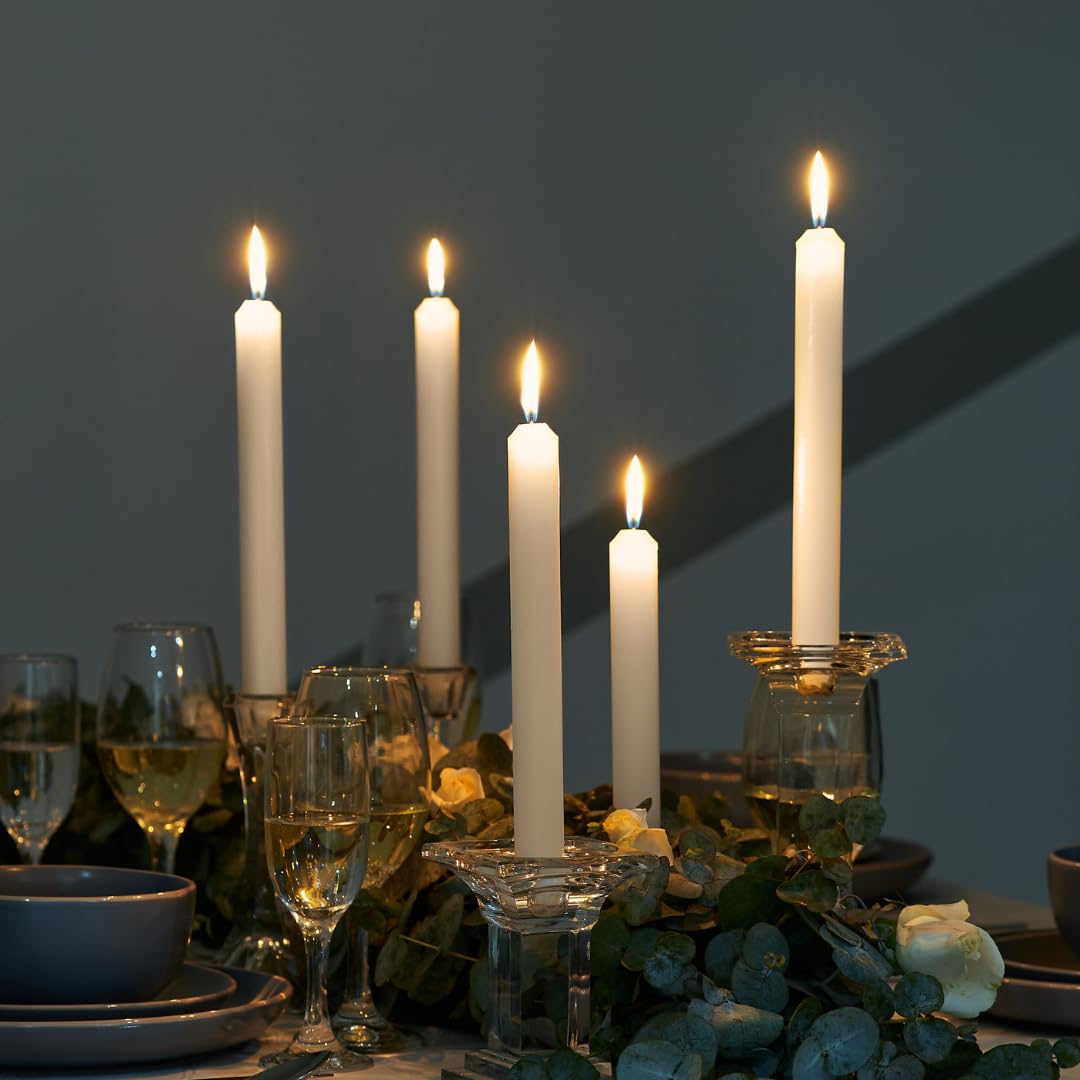 Simply Soson ivory tapers used in elegant table setting creating ambience