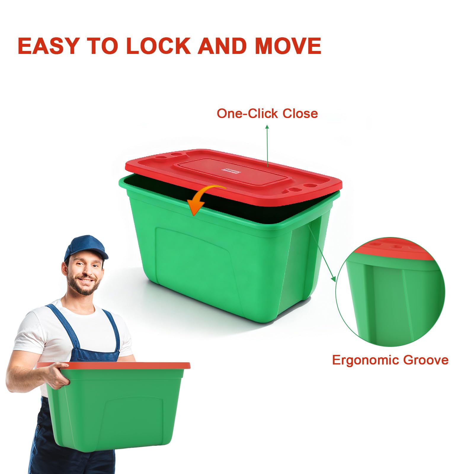 SIMPLYKLEEN holiday decor packed inside tote, organized and protected benefit