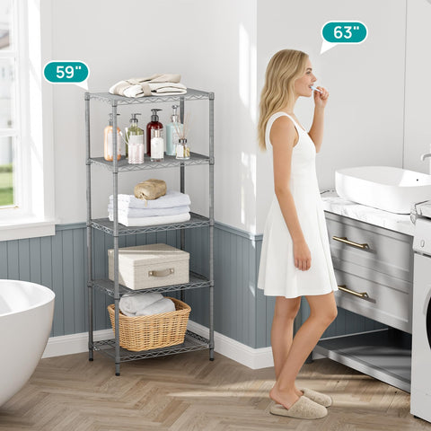 SINGAYE shelf used in bathroom and laundry for tidy toiletries and detergent storage