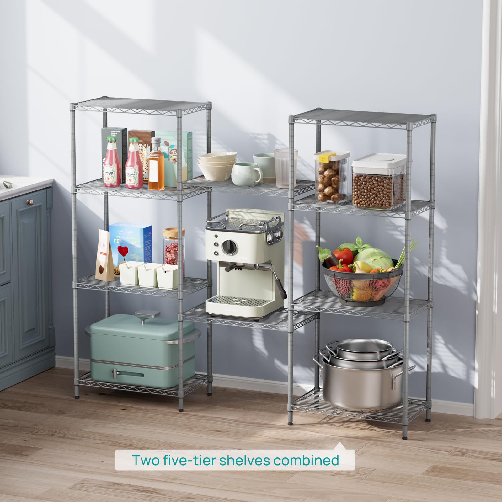 SINGAYE side profile showing slim depth for tight spaces and vertical storage advantage