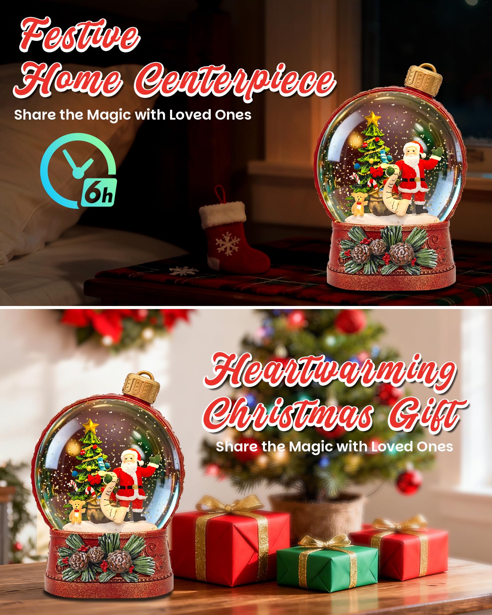 sinofayar lit globe in dark room creating warm holiday atmosphere benefit