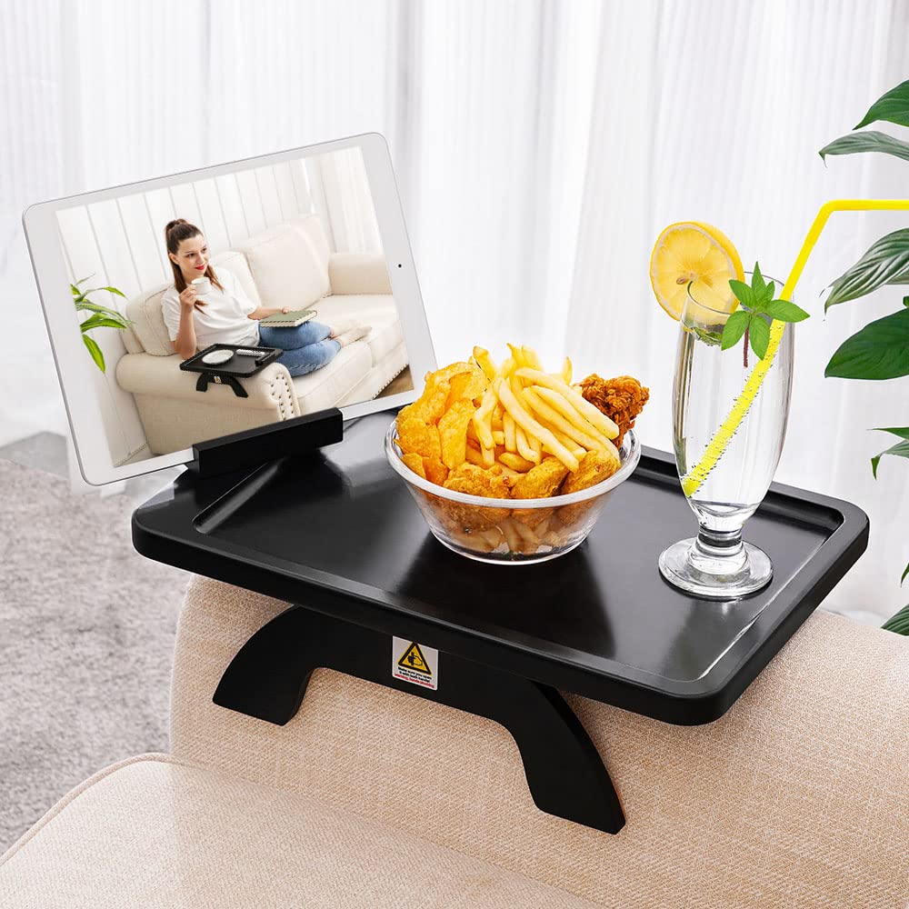 SINWANT front view of clip-on bamboo tray showing stable platform and neat finish