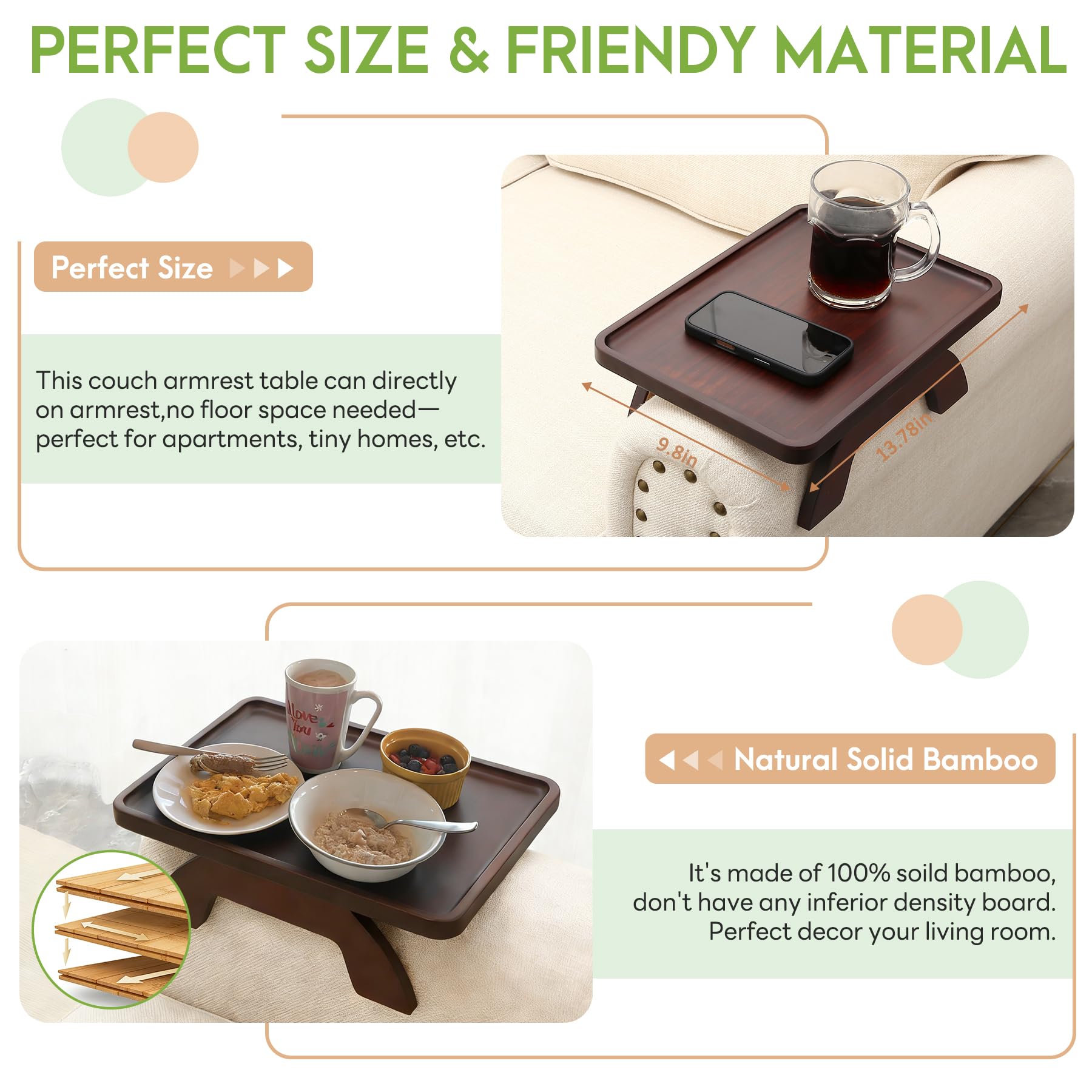 SINWANT tray folded flat for storage, space-saving and easy to tuck away