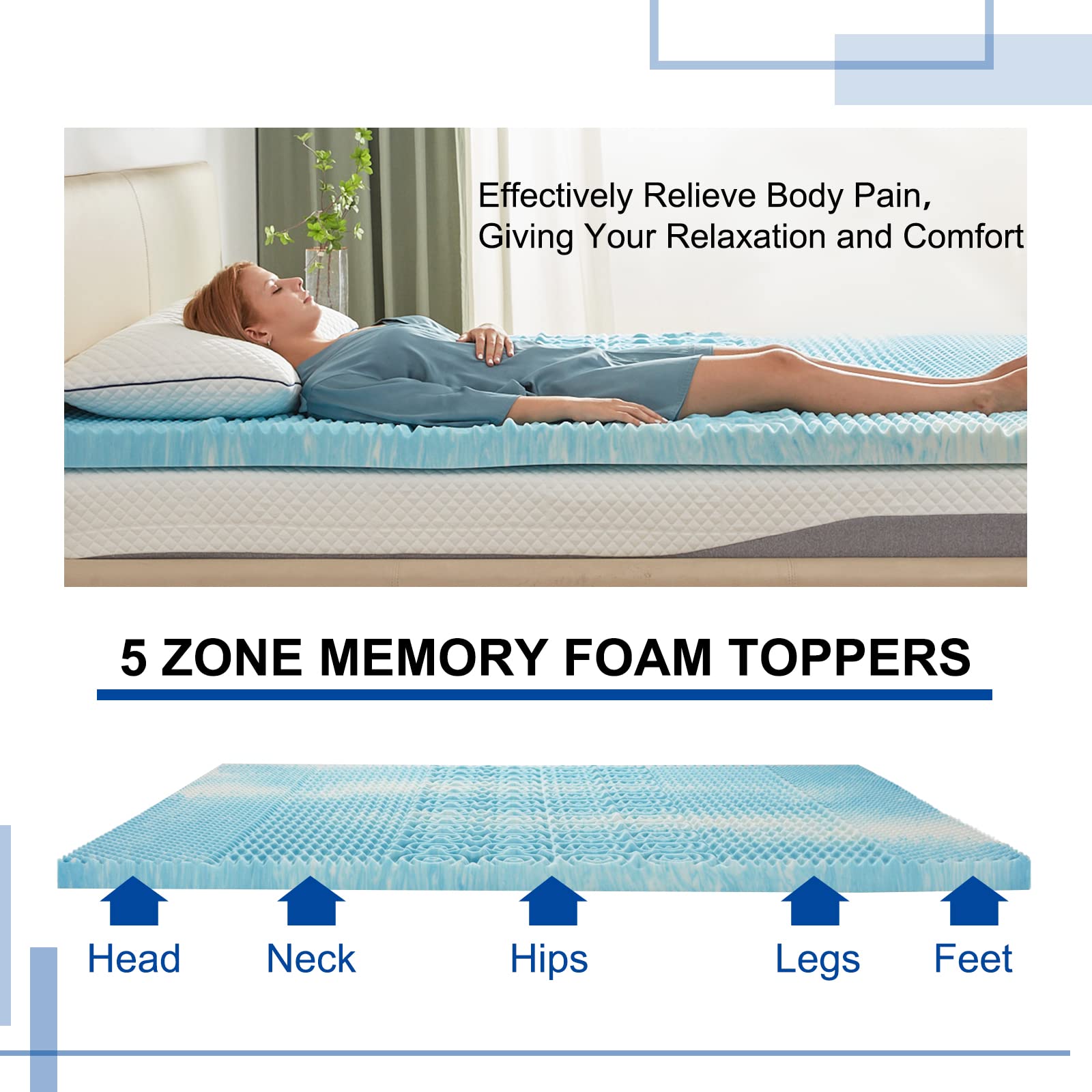 SINWEEK topper placed on mattress demonstrating easy installation benefits