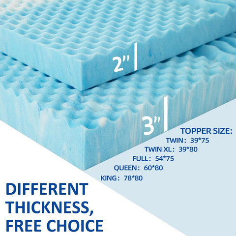 SINWEEK topper beside ruler showing scale and true twin dimensions