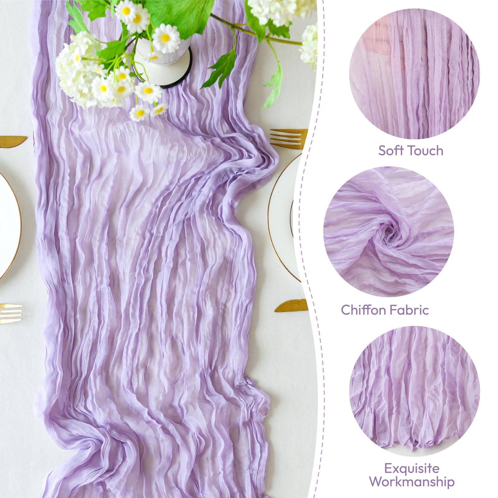 Sioloc draped on a 10ft banquet table showing full-length coverage benefit event-ready look