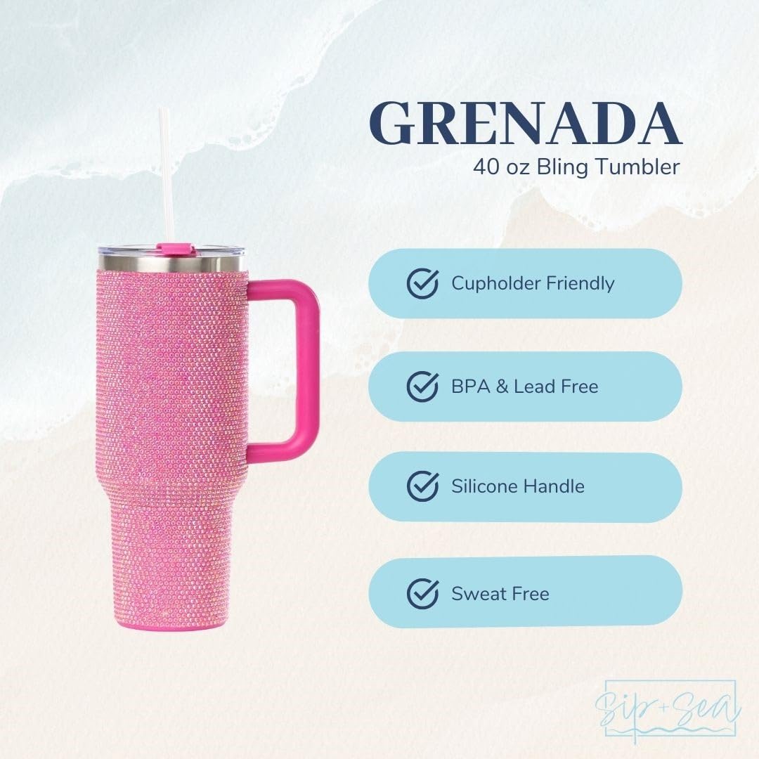 Sip+Sea Grenada handle in hand showing ergonomic grip and comfortable carry