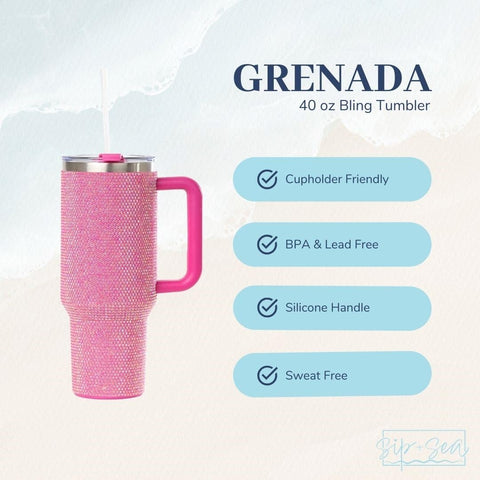 Sip+Sea Grenada handle in hand showing ergonomic grip and comfortable carry