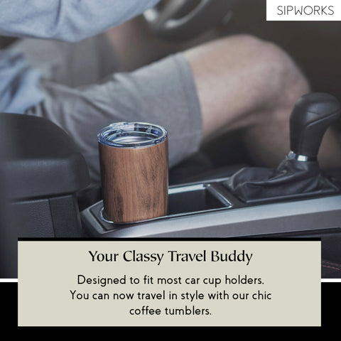 Sipworks tumbler with iced coffee demonstrating long-lasting cold retention