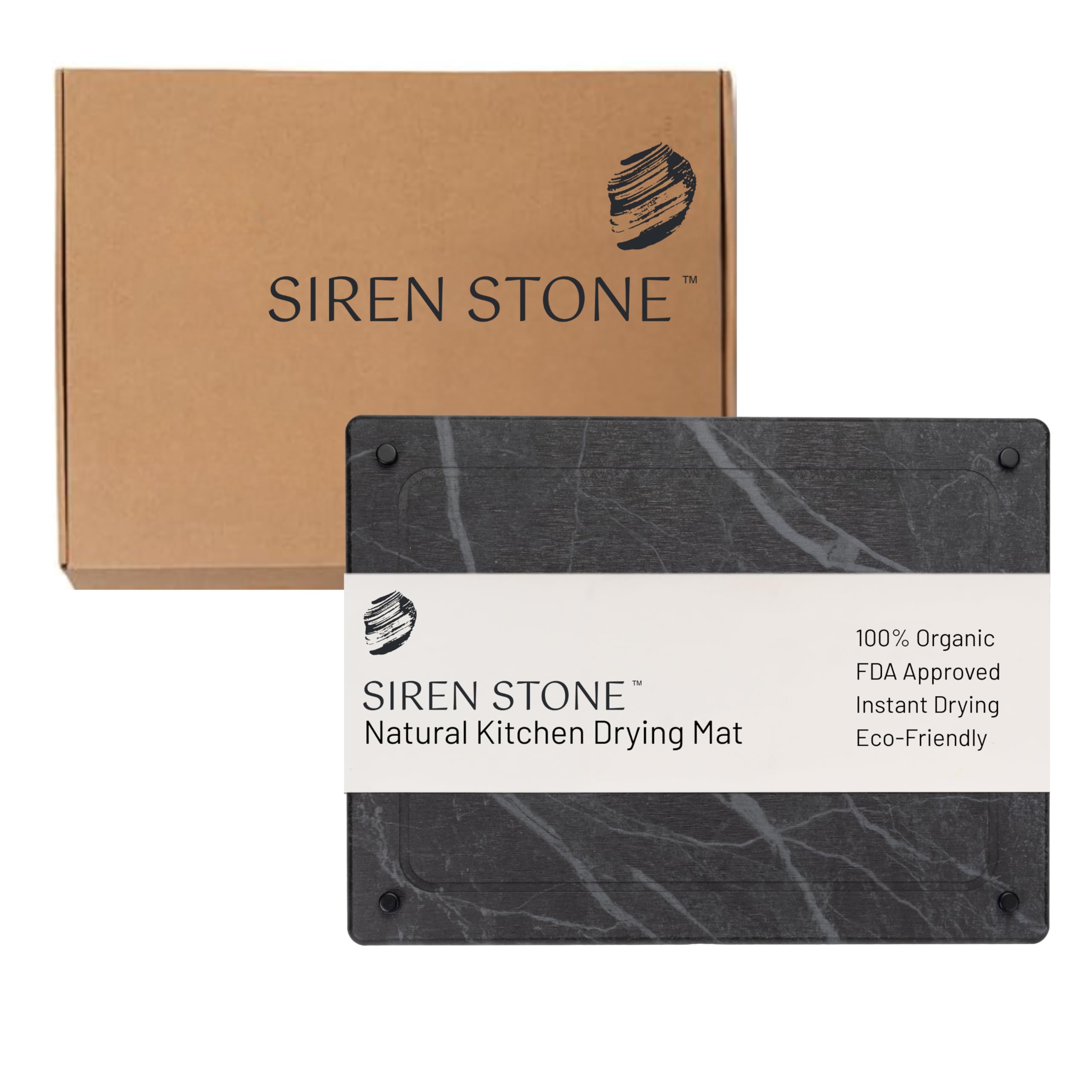 Siren Stone front view slate mat showing compact footprint and tidy benefit