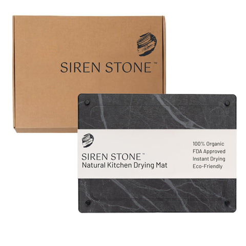 Siren Stone front view slate mat showing compact footprint and tidy benefit
