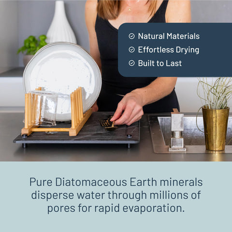 Siren Stone serving as plant saucer highlighting water containment benefit