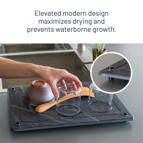 Siren Stone used as trivet under hot pot demonstrating heat-resistance benefit