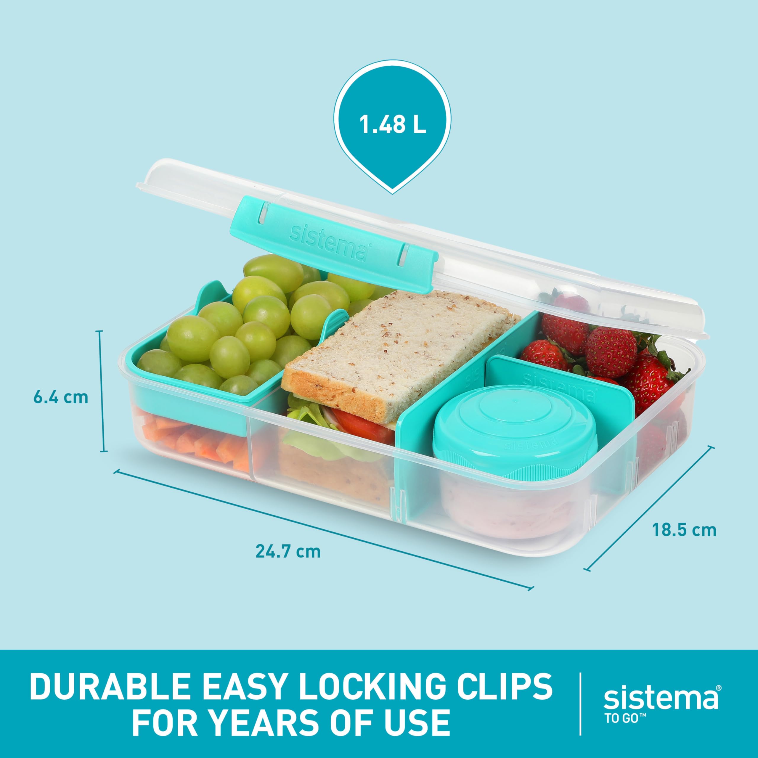 Sistema container base in microwave without lid, safe reheating and convenience