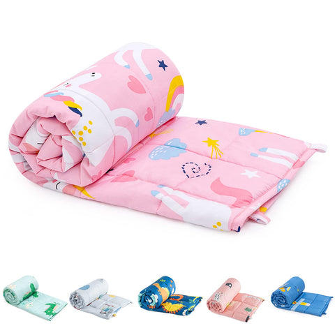Sivio front view of 36x48 weighted blanket showing neat folds and soft cotton finish for cozy comfort