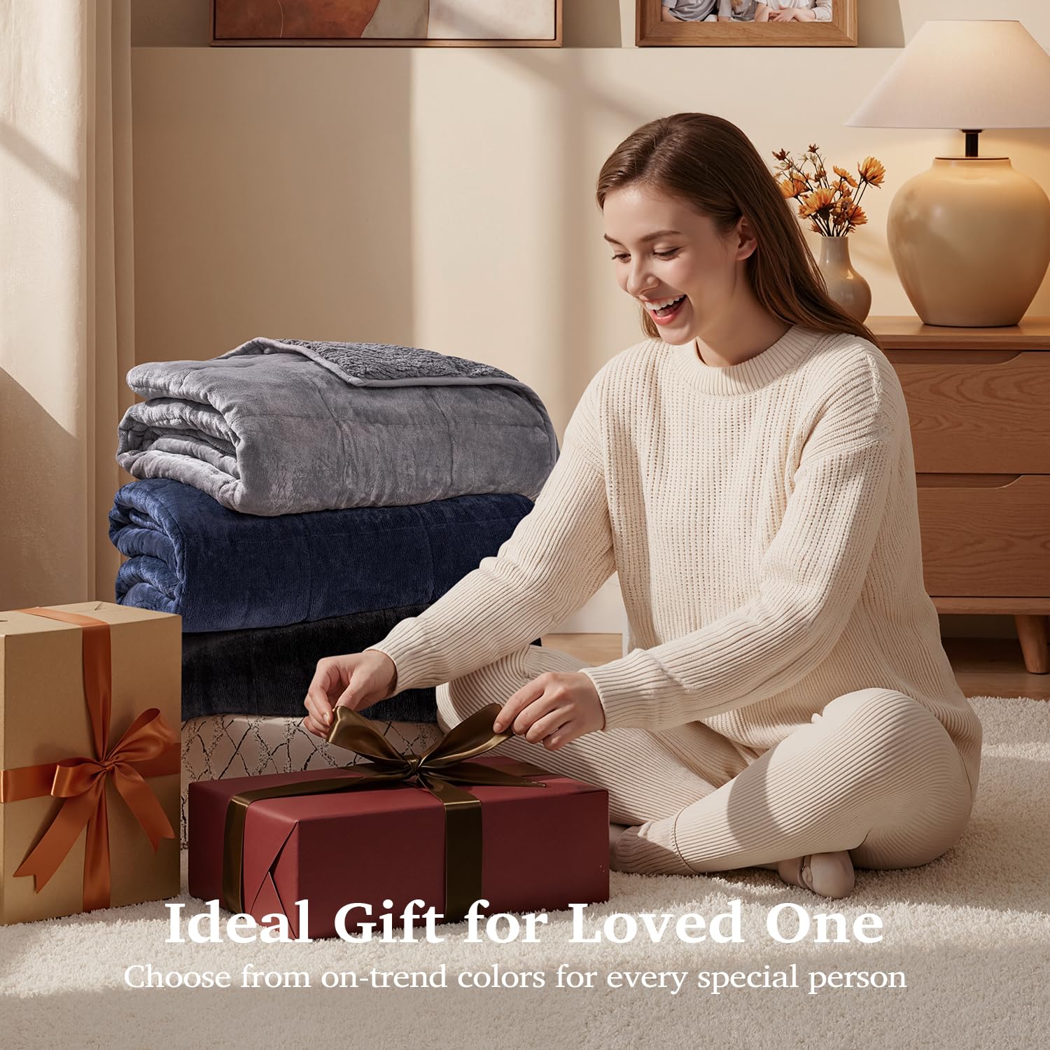 Sivio blanket draped on couch to show relaxing, everyday use and comfort