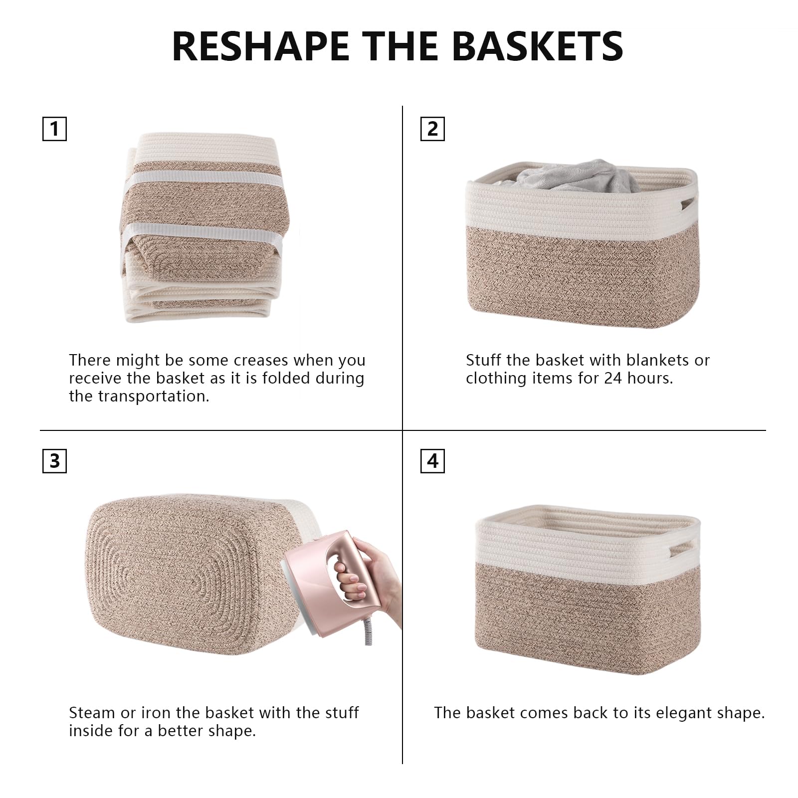 SIXDOVE stacked baskets displaying modular storage advantage