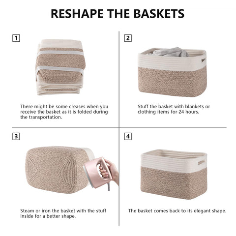 SIXDOVE stacked baskets displaying modular storage advantage