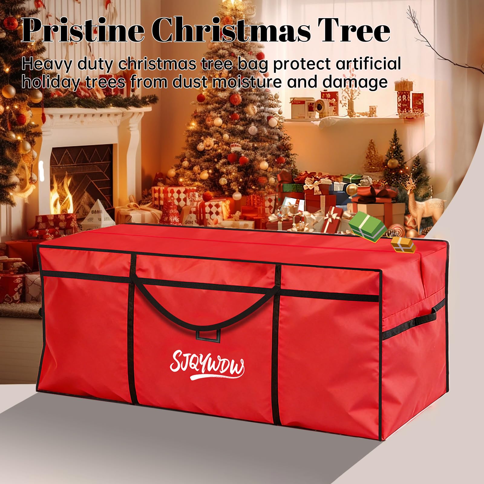 SJQYWDW folded flat under bed showing space-saving seasonal storage benefit